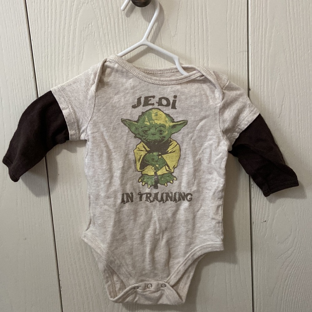 Old Navy Star Wars Yoda Long Sleeved Onesie